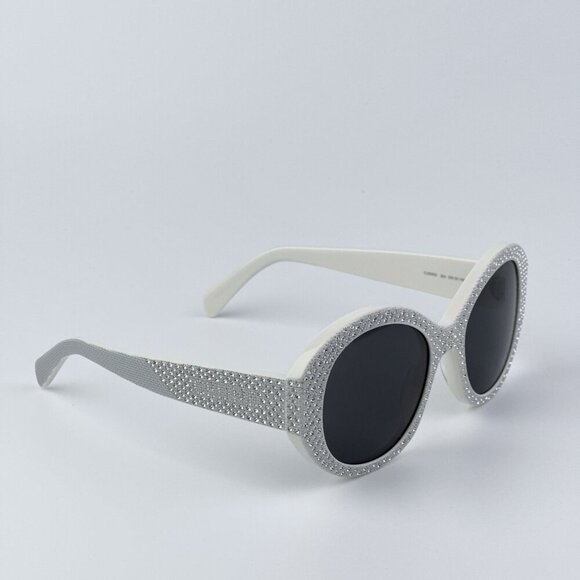 Celine CL4240IS 25A ANIMATION BRAND NEW Sunglasses Ivory Silver Studs Women - Picture 6 of 10